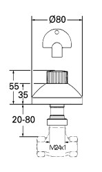 Grohe Ankastre stop valf - 19840000 - 2