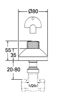 Grohe Ankastre stop valf - 19840000 - 2