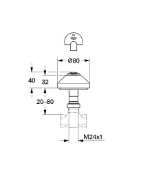 Grohe Ankastre stop valf - 19842000 - 2