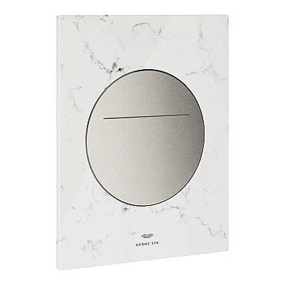 Grohe Arina Kumanda Paneli, Mermer Beyazı (Beyaz Attika Caesarstone), Silk Motion Technology, Yuvarlak (Pilli) - 104645MV00 - 2