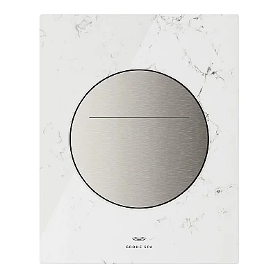 Grohe Arina Kumanda Paneli, Mermer Beyazı (Beyaz Attika Caesarstone), Silk Motion Technology, Yuvarlak (Pilli) - 104645MV00 - 1