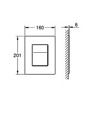 Grohe Arina Kumanda Paneli, Paslanmaz Çelik, Silk Motion Technology, Dikdörtgen (Pilli) - 104644SD00 - 6