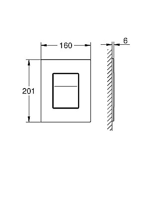 Grohe Arina Kumanda Paneli, Paslanmaz Çelik, Silk Motion Technology, Dikdörtgen (Pilli) - 104644SD00 - 6