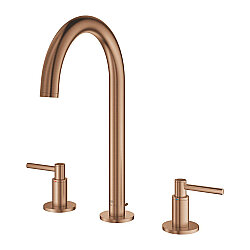 Grohe Atrio 3 Delikli Lavabo Bataryası, L Boyut, Fırçalı Bakır - 20649DL0 - 2