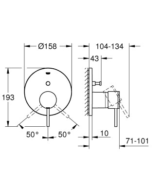 Grohe Atrio Ankastre Banyo/Duş Bataryası - 24066003 - 2