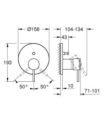 Grohe Atrio Ankastre banyo/duş bataryası - 24355AL0 - 2
