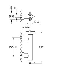 Grohe Atrio Çift Kumandalı Duş Bataryası - 26003003 - 2