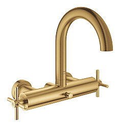 GROHE Atrio Duvar Tipi Küvet Bataryası, İki Kollu, Fırçalı Altın - 25268GN0 - 1