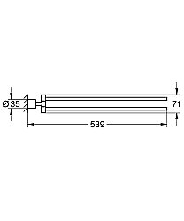 GROHE Atrio Havlu Askısı, Fırçalı Altın - 40888GN0 - 3