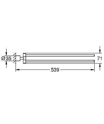 GROHE Atrio Havlu Askısı, Fırçalı Altın - 40888GN0 - 3