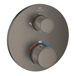 Grohe Atrio Private Collection Entegre kapatma/yönlendirme vanası ve düğmeli 2 çıkışlı termostatik duş bataryası - 24396AL0 - Grohe