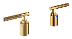 GROHE Atrio Private Collection Tırtıklı Kulp Seti, Fırçalı Altın - 48651GL0 - Grohe