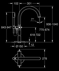 Grohe Atrio Private Collection Yerden Küvet Bataryası - 25227000 - 2