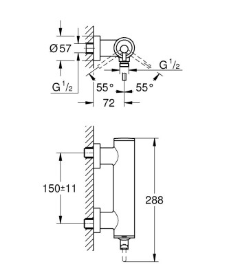 Grohe Atrio Tek kumandalı duş bataryası - 32650AL3 - 2