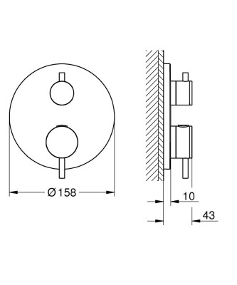 Grohe Atrio Termostatik banyo/duş bataryası - 24358AL0 - 2