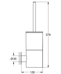 Grohe Atrio Tuvalet Fırçalığı Cool Sunrise - 40892GL0 - 2