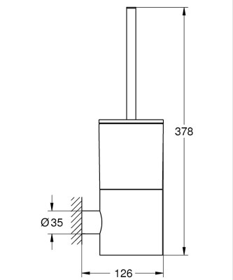 Grohe Atrio Tuvalet Fırçası Seti - 40314AL3 - 2