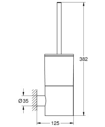 Grohe Atrio Tuvalet fırçası seti - 40314GL3 - 2