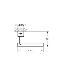 Grohe Atrio Tuvalet Kağıtlığı - 40313AL3 - 2