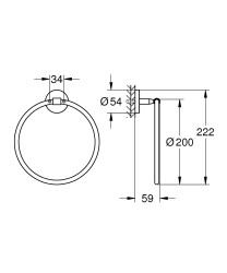 Grohe Bau Cosmopolitan Halka Havluluk - 40460001 - 2