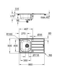 Grohe Bau Eviye ve batarya seti - 31562SD1 - 2