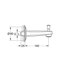 Grohe BauContemporary Çıkış ucu - 13254000 - 2
