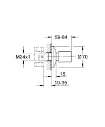 Grohe BauCosmopolitan Ankastre Stop Valf - 19917000 - 2