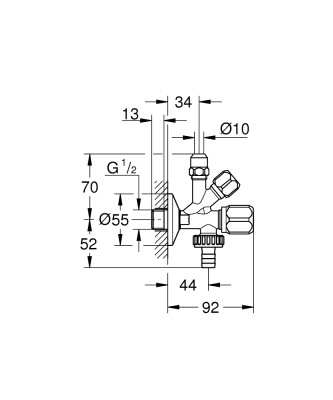 Grohe Bulaşık Makinaları Ve Eviye Bataryaları İçin Çift Çıkışlı Musluk - 22035000 - 2