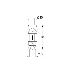 Grohe çek valf 3/8