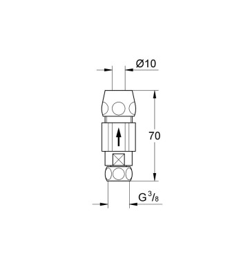 Grohe çek valf 3/8