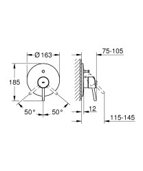 Grohe Concetto Ankaste Banyo Bataryası - 19346001 - 2