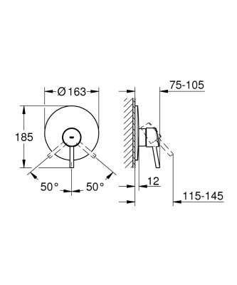 Grohe Concetto Ankastre Duş Bataryası - 19345001 - 2