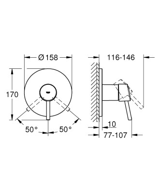 Grohe Concetto Ankastre Duş Bataryası - 24053001 - 2