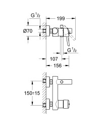 Grohe Concetto Bannyo Bataryası - 32211001 - 2