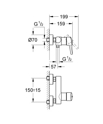 Grohe Concetto Duş Bataryası - 32210001 - 2