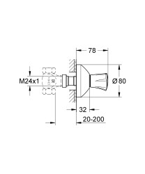 Grohe Costa L Ankastre stop valf - 19807001 - 2