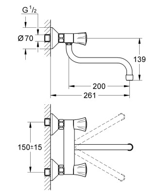 Grohe Costa L Duvardan Musluk - 31187001 - 2