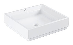 GROHE Cube Ceramic Tezgâh Üstü Çanak Lavabo 50 cm, Alpine Beyaz - 3948100H - 1