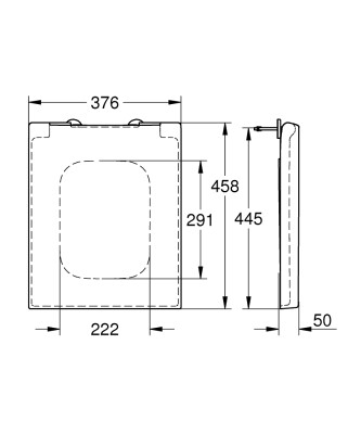Grohe Cube Seramik WC klozet kapağı yumuşak kapanan - 39488000 - 2