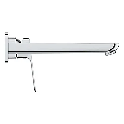 GROHE Cubeo 2 Delikli Duvar Tipi Lavabo Bataryası (L-Boy), Krom - 1017890000 - 2