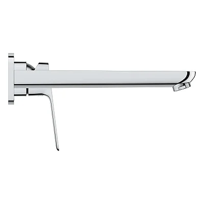 GROHE Cubeo 2 Delikli Duvar Tipi Lavabo Bataryası (L-Boy), Krom - 1017890000 - 2