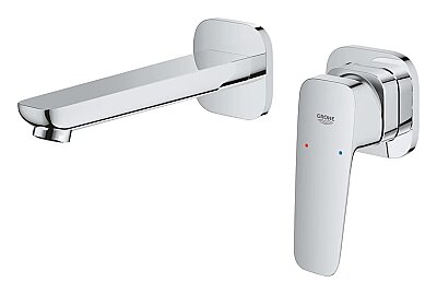 GROHE Cubeo 2 Delikli Duvar Tipi Lavabo Bataryası (M-Boy), Krom - 1017880000 - 4