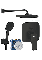 Grohe Cubeo Ankastre Mat Siyah Duş Seti 1017782430-SET1 - Grohe
