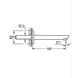 GROHE Cubeo Çıkış Ucu, Krom - 1017790000 - 4