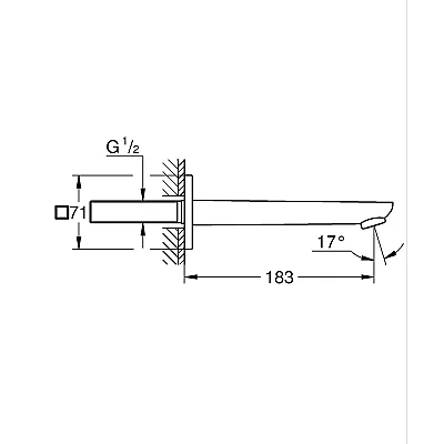 GROHE Cubeo Çıkış Ucu, Krom - 1017790000 - 4