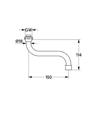 Grohe Döner boru çıkış ucu - 13005000 - 2