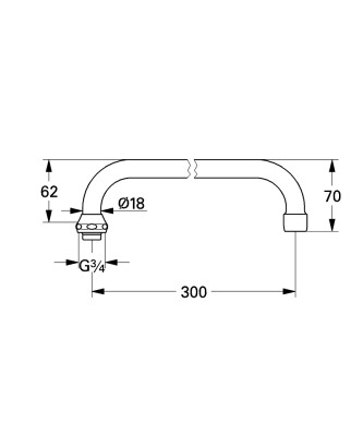 Grohe Döner boru çıkış ucu - 13034000 - 2