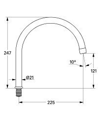 Grohe Döner boru çıkış ucu - 13049000 - 2