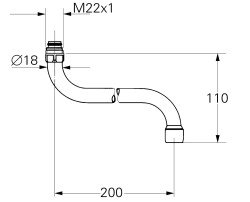 Grohe Döner boru çıkış ucu - 13051000 - 2