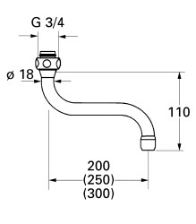 Grohe Döner boru çıkış ucu - 13084000 - 2